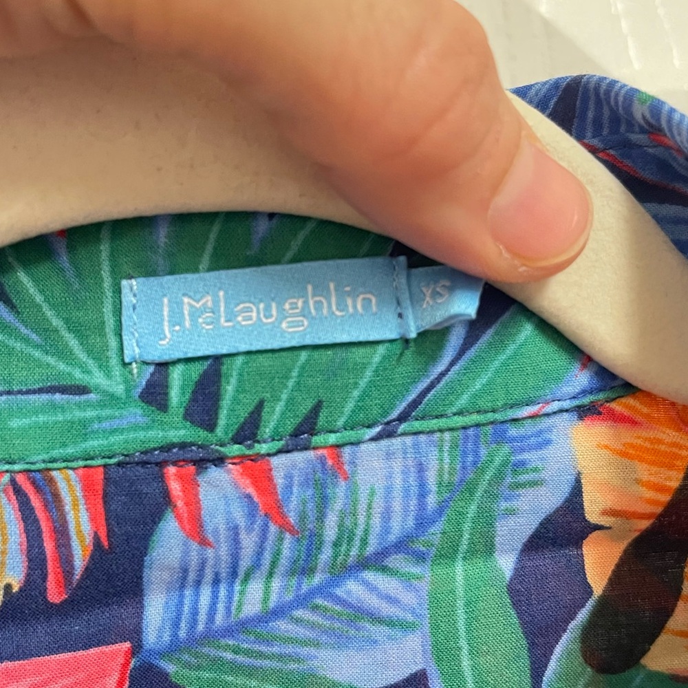 J. Mclaughlin Tropical Button Down Top - image 3